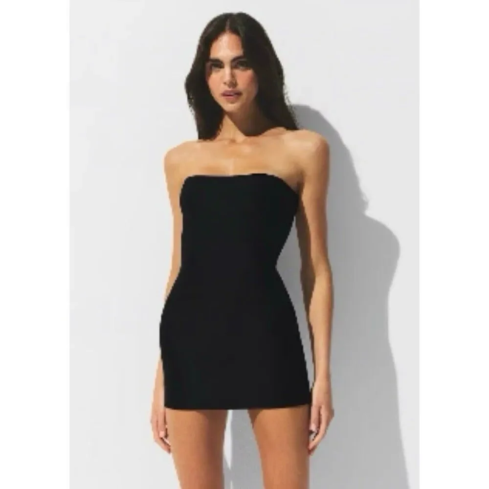 Classic Swim Convertible Tube Dress Obsidian small